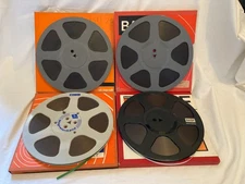 N 4 REEL AGFA BASF PLASTIC 10" CINEMA WITH BOX FOR NAGRA STUDER AMPEX