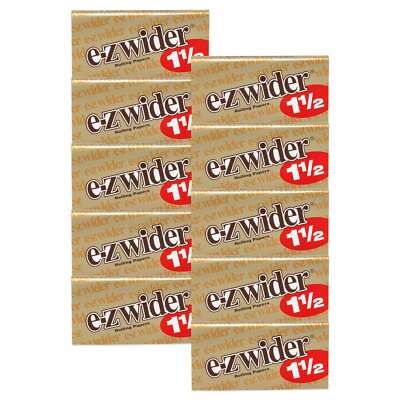 EZ Wider Gold 1 1/2 Light Cigarette Paper Rolling Papers (240 Leaves) 10 Packs