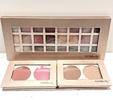 Ulta Beauty Eyeshadow Blush Bronzer 3 Palette Mixed Makeup Lot Powder Shimmer