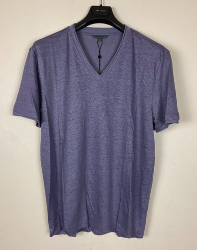 $228 NWT Brand New John Varvatos Collection Linen V-Neck Shirt L | eBay