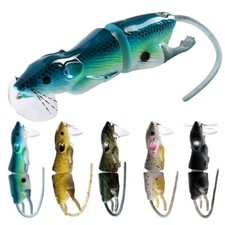 New 5x Multi-Section Laser Rat Bats Mouse Bass Fishing Lures Sinking 16.3g/8.5cm