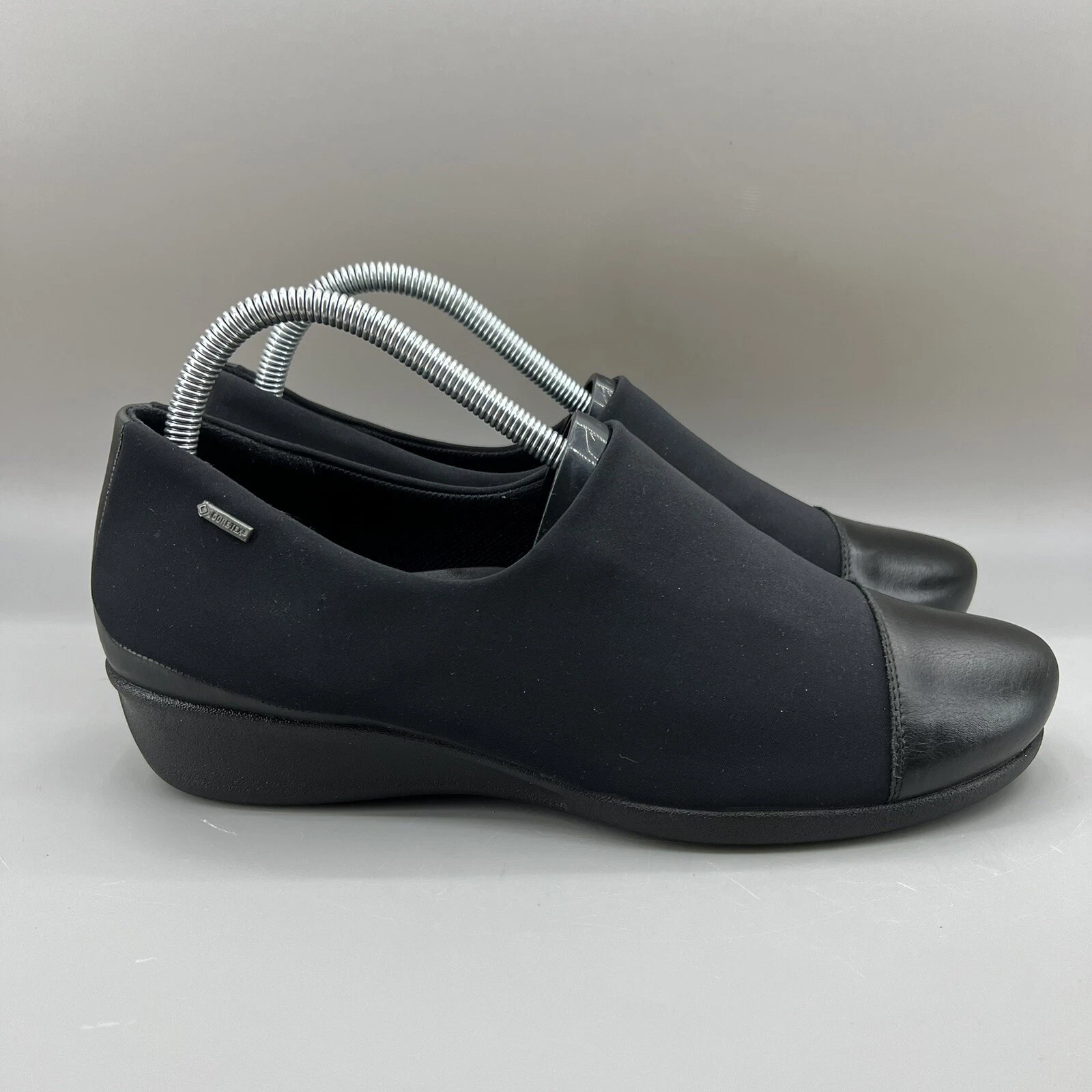 Scarpe ECCO Soft 7 Zeppa Gore Tex Donna Taglia 9 US 40 EU Nero Elasticizzato Punta a Cappuccio