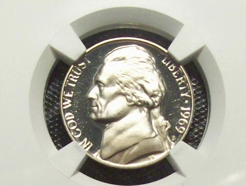 1969-S Proof Jefferson Nickel-NGC PF 67 Cameo