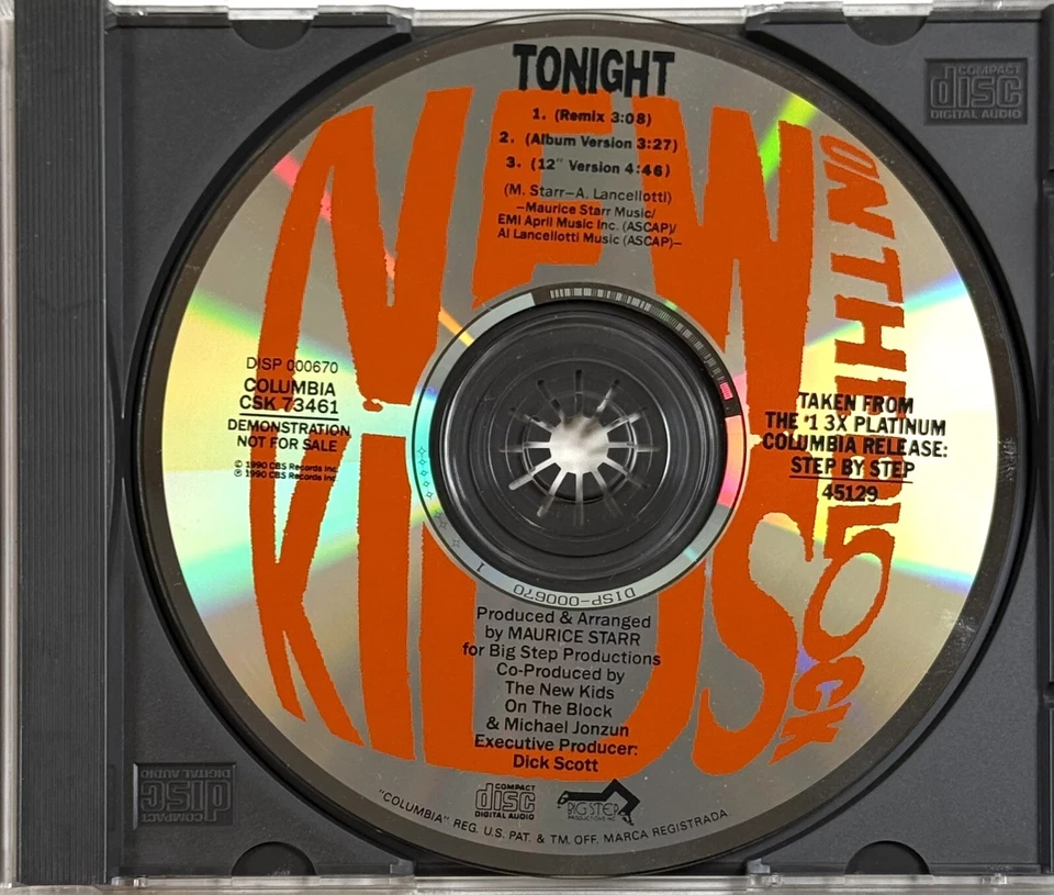 NEW KIDS ON THE BLOCK Tonight RARE Maxi Single (CD, 1990 Columbia) Only 1 Online Foto 4 de 4