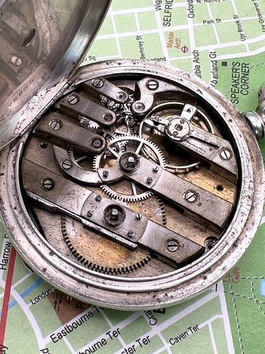 Tobias Russian Empire Silver Hunter Pocket Watch 1870 - Picture 12 of 14