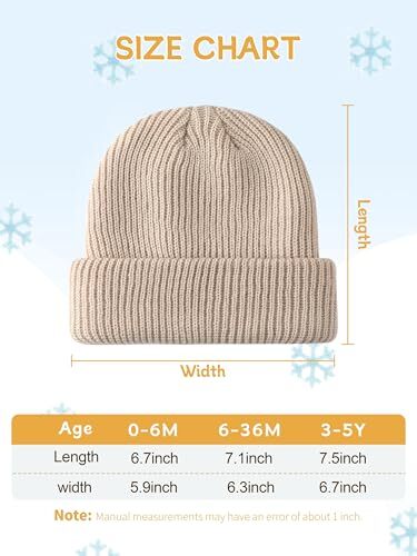 3 Pack Baby Beanie Toddler Boys 6-36 Months Light Gray