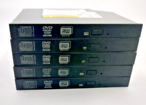 Lot of 5 12.7mm DVDRW SATA Drive SN-208, GT30L,GT80N, DS-8A8SH,GT50N - 第 1/3 張圖片