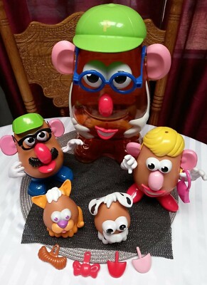 MR POTATO HEAD SPUD CONTAINER FIGURE WITH 41 PIECES MR. MRS. PETS