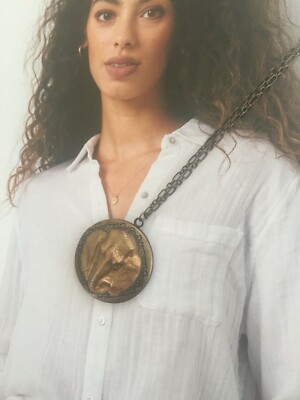 ARTISAN CRAFTED ANTIQUED ELEPHANT HEAD NECKLACE is NEW w/o TAGS!