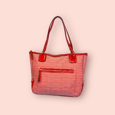 COACH Poppy Signature Logo Tomato Luxury Designer Tote Shoulder