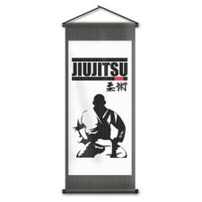 Martial Arts Wall Hanging Banner Scroll Flag Brazilian Jiu Jitsu MMA Gym Dojo