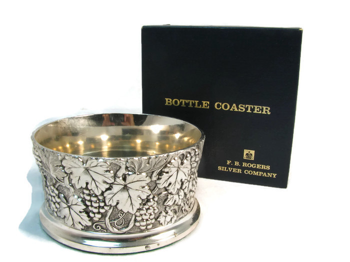 FB Rogers Silver Company Bottle Coaster Strawberry Design Rare w