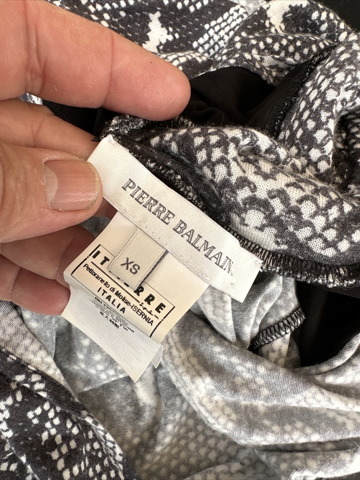 PIERRE BALMAIN PYTHON PRINT SLIT NECK DETAIL STRE… - image 14