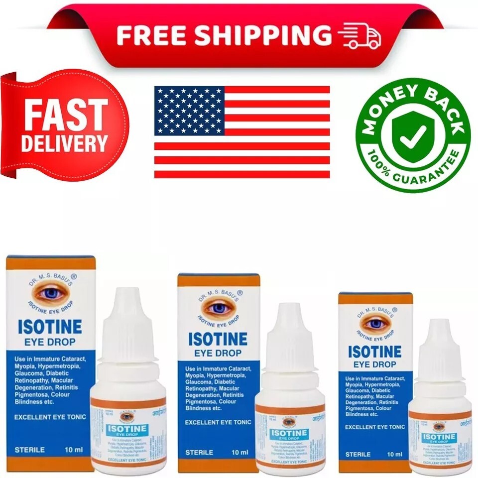 Official ISOTINE Eye Drops Exp.2026 CURE CATARACT Treatment