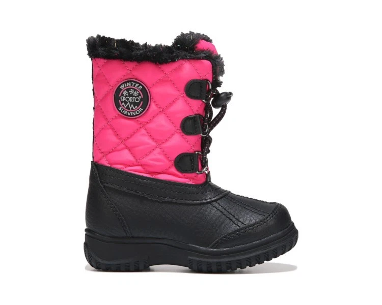 LITTLE GIRL S SPORTO SOPHIA PINK SNOW BOOTS SIZE 5 MED