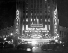 Street Exterior Warner's Western Theater - Los Angeles Stars Atten - Old Photo