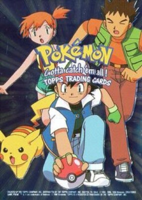POKEMON DER ERSTE FILM 1999 FOLIE SCHWARZ LOGO VON TOPPS GROBE FINISH LESEN
