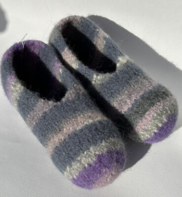 Tolle warme Filzhausschuhe  - Filzschuhe  - felted shoes - handgemacht 37/38 NEU