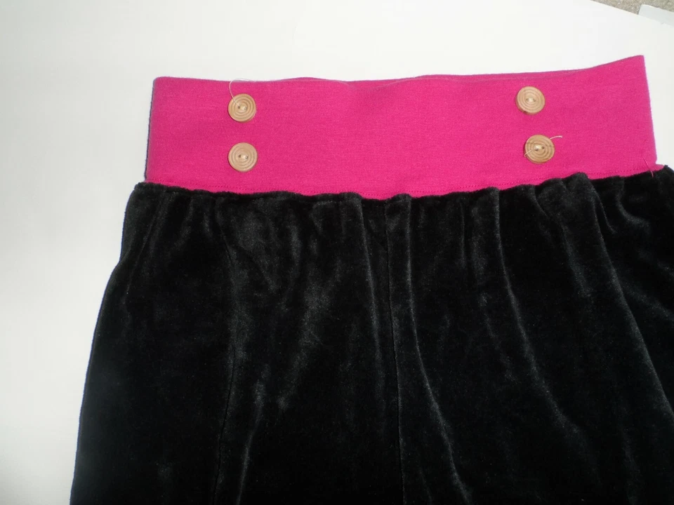 Pantalones de terciopelo Route 66 para niñas - negro/rosa, talla: 14/16 (PO) Foto 3 de 4