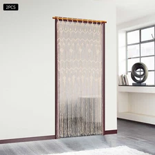 Macrame Door Curtain Macrame Window Curtain | Outdoor Backyard Party Home NEW