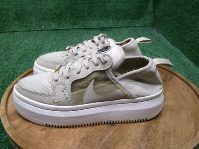 Nike Women Court Vision Alta TXT Sneakers Cream Saturn Gold