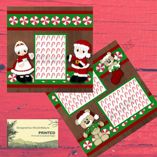 Christmas 2 premade scrapbook pages printed 12x12