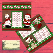 Christmas 2 premade scrapbook pages printed 12x12