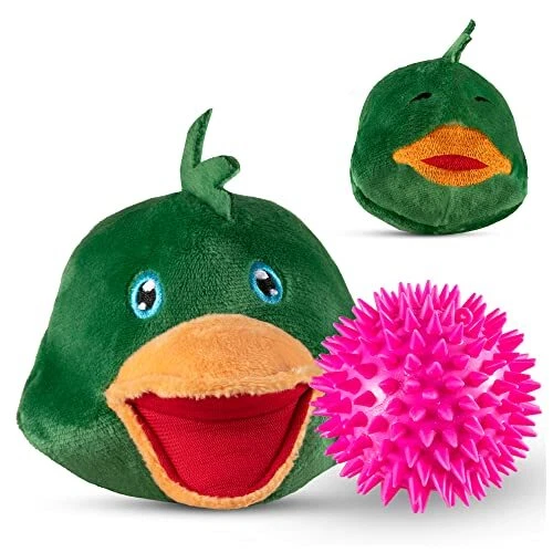 Dog Toys for Aggressive Chewers 3in1 - Squeaky Dog Toys Interactive - Dog Toy...