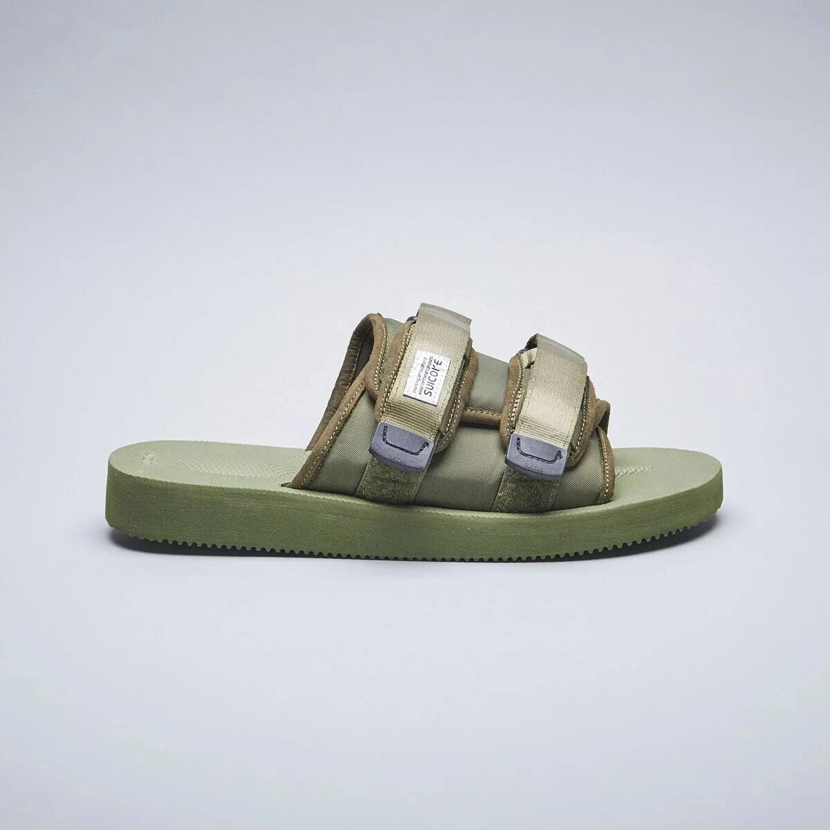 SUICOKE MOTO-Cab OG-056Cab Olive Green Slides Sandals Slippers