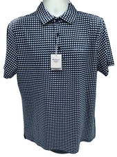 80 Ben Sherman Men s 3 S/S Tech Jersey Polo Shirt - Navy/Marine - Large- New