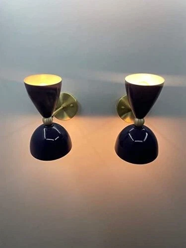 Aplique de pared púrpura aplique de pared Diabolo par de luces de pared italianas modernas pared Foto 4 de 4