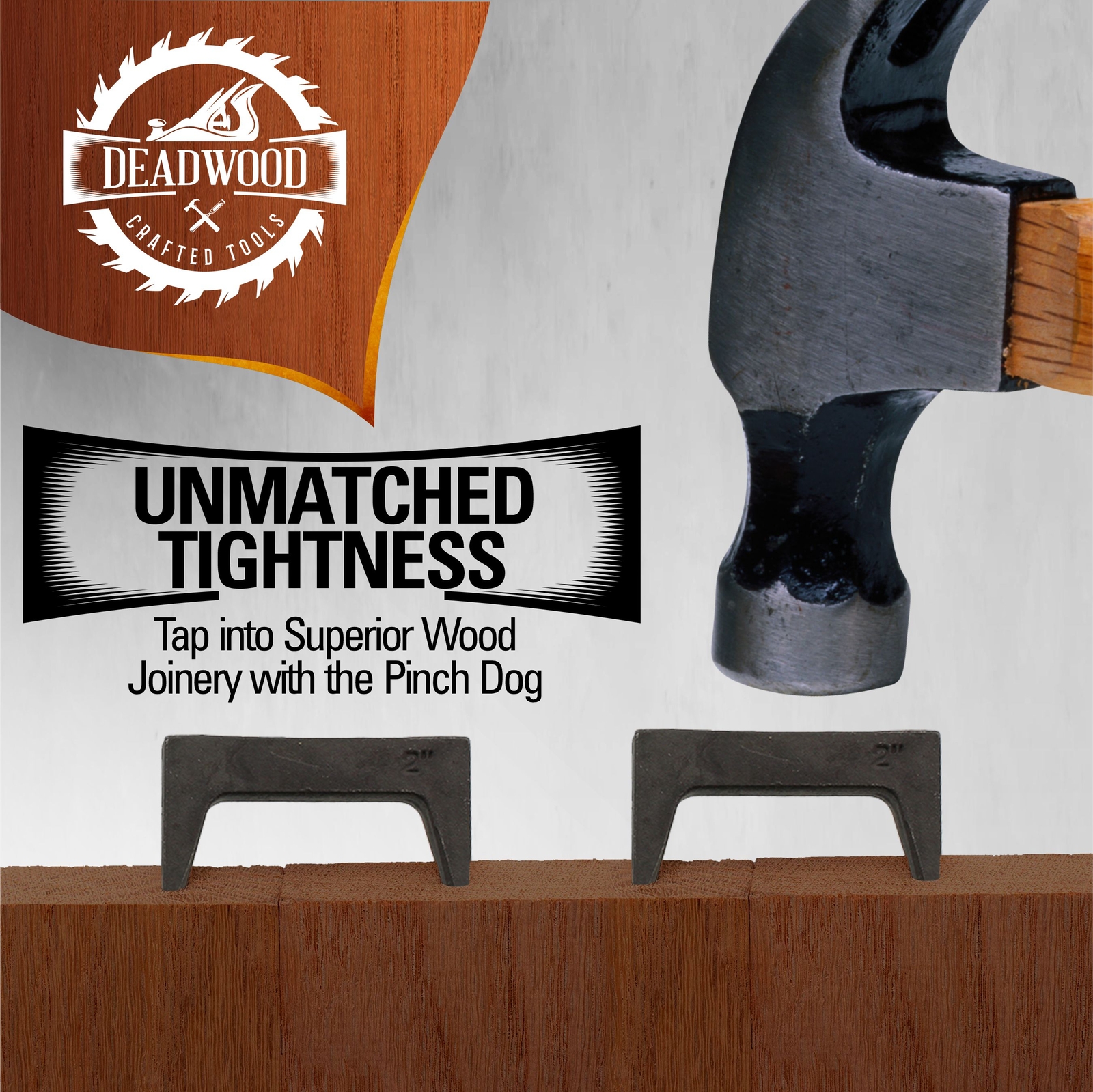 DCT Wood Clamps 2” Inch Pinch Dog 10Piece Set Woodworking Glue Up