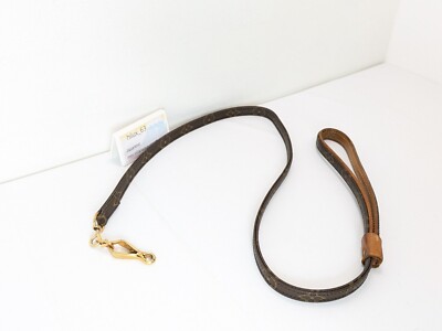 LOUIS VUITTON Leash Baxter MM Dog Lead Pet Monogram Leather Brown