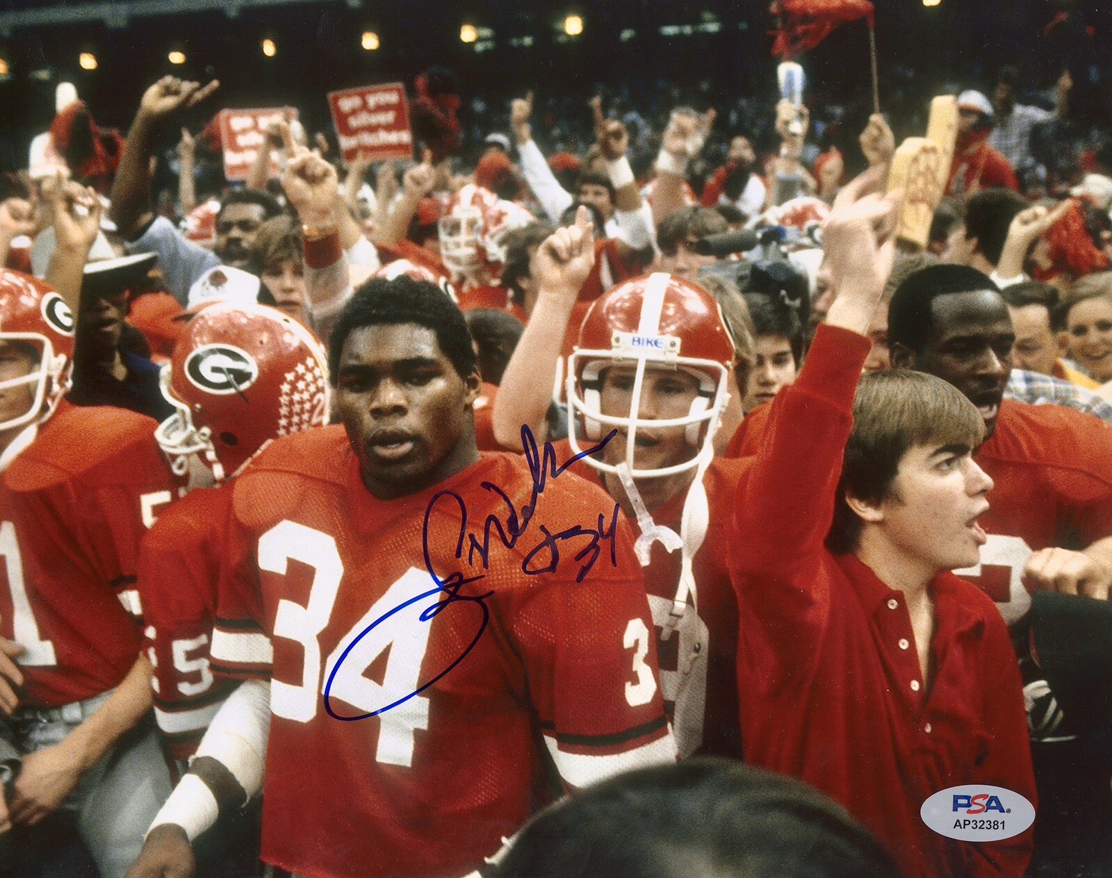 Herschel Walker Autographed Signed Georgia Bulldogs 8x10 Photo Heisman Psa/Dna 