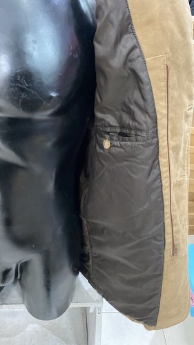 MARTIN EDEN giacca/cappotto 100% cotone/pelle usato uomo Tg 56 marrone XYE303L - Imagen 6 de 9