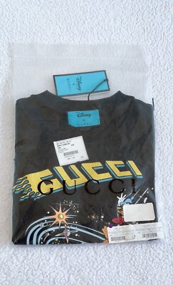 New GUCCI X DISNEY DONALD DUCK Rocket Embroidered Logo Cotton