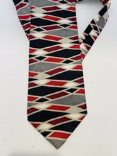 Bruno Piattelli Pure Silk Hand Made Geometric Shapes Tie Made In USA