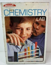 Vintage Skillcraft Chemistry Lab Toy Science  Metal Tin Box Only