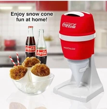 Nostalgia Coca-Cola Snow Cone Shaved Ice Machine 1 Reusable Plastic Cup Ice Mold