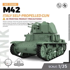 SSMODEL SS35688 1/35 Military Model Kit Italy M42 Self-Propelled Gun WoT WAR