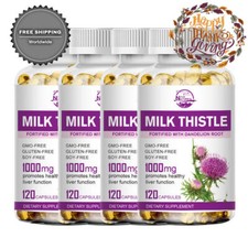 Milk Thistle Extract 1000mg Antioxidant Anti-Inflammatory 120/240/480 Softgels