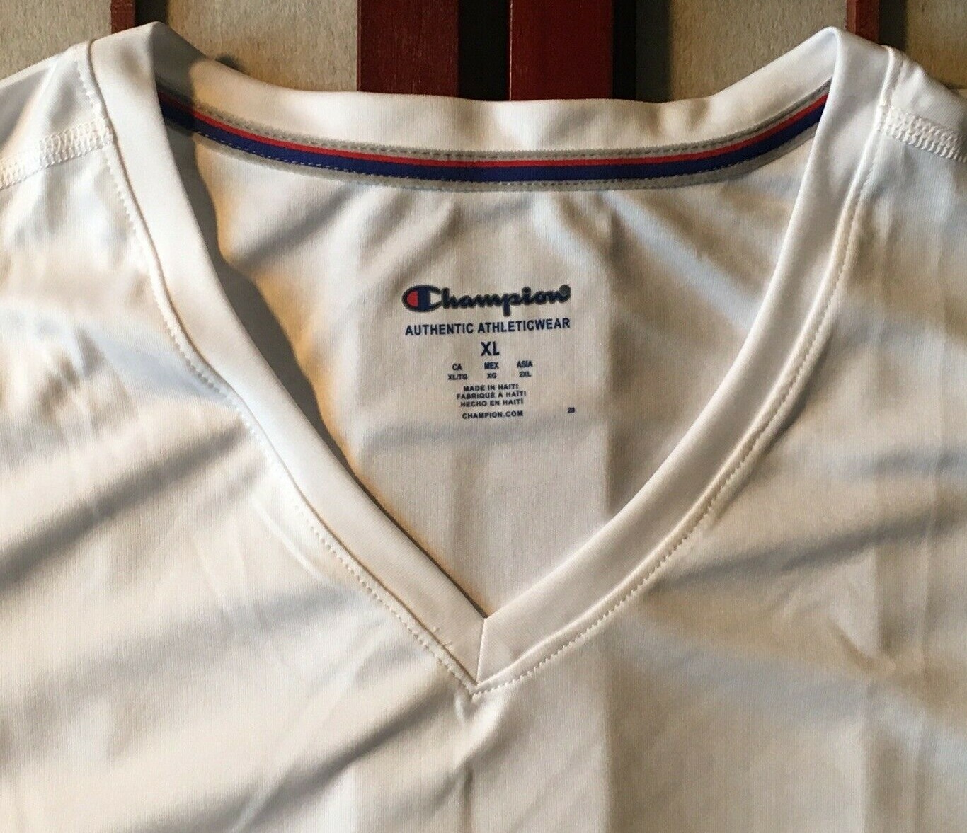 Champion Double Dry White Authentic Athleticwear Select T Women Size XL Arm Logo image 3