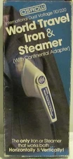 Vintage Osrow Dual Voltage (110/220) World Travel Iron & Steamer with Adapter