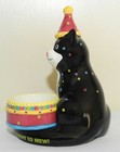 Black White Birthday Kitty Cat tea light votive tealight tea light Candle Holder — photo 2