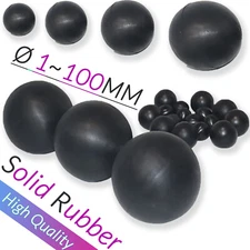 Nitrile Rubber Balls 2mm 2.5mm ~ 100mm Black Round Solid Rubber Ball Bouncy Ball