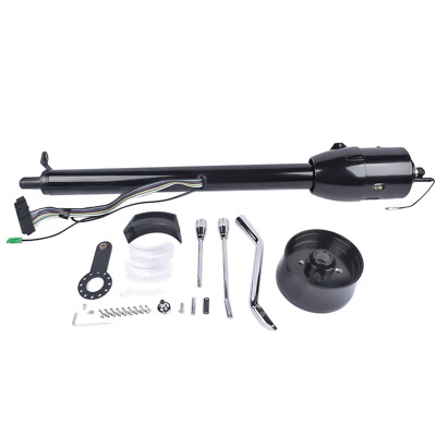 Tilt Automatic 30'' Non-keyed Black Steering Column Shift W/9 Hole Wheel Adapter