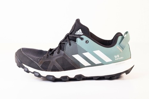 Adidas Kanadia TR8 Trail Running Shoes Black Womens 9 Mint Blue Black Training - Picture 2 of 4