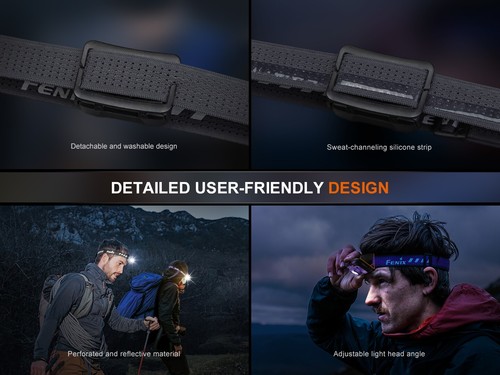 FENIX HL12R v2.0 500 lumumen light running headlamp night run flash red charging - Picture 10 of 14