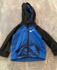 Toddler Zip Up Hoodie Jacket - Blue/Black -18 months
