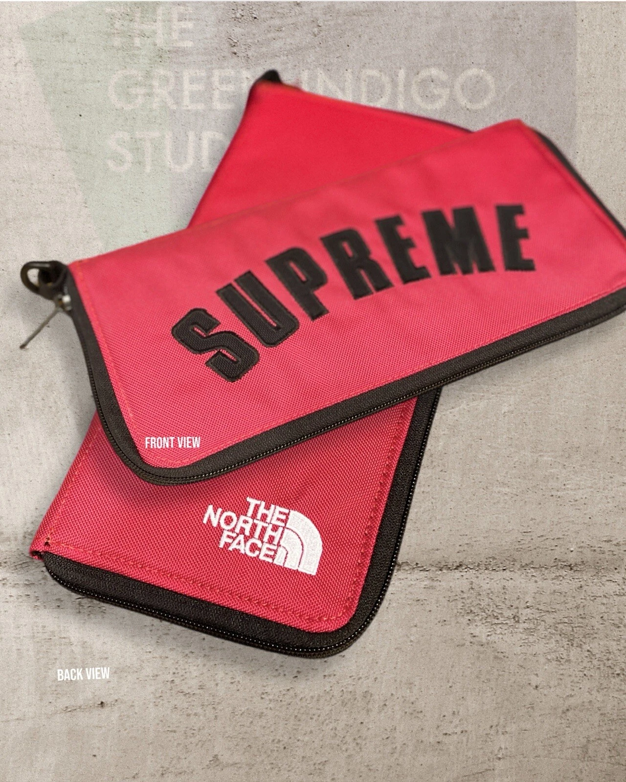 Rare organisateur logo arc Supreme x The North Face rouge neuf avec étiquettes SS19